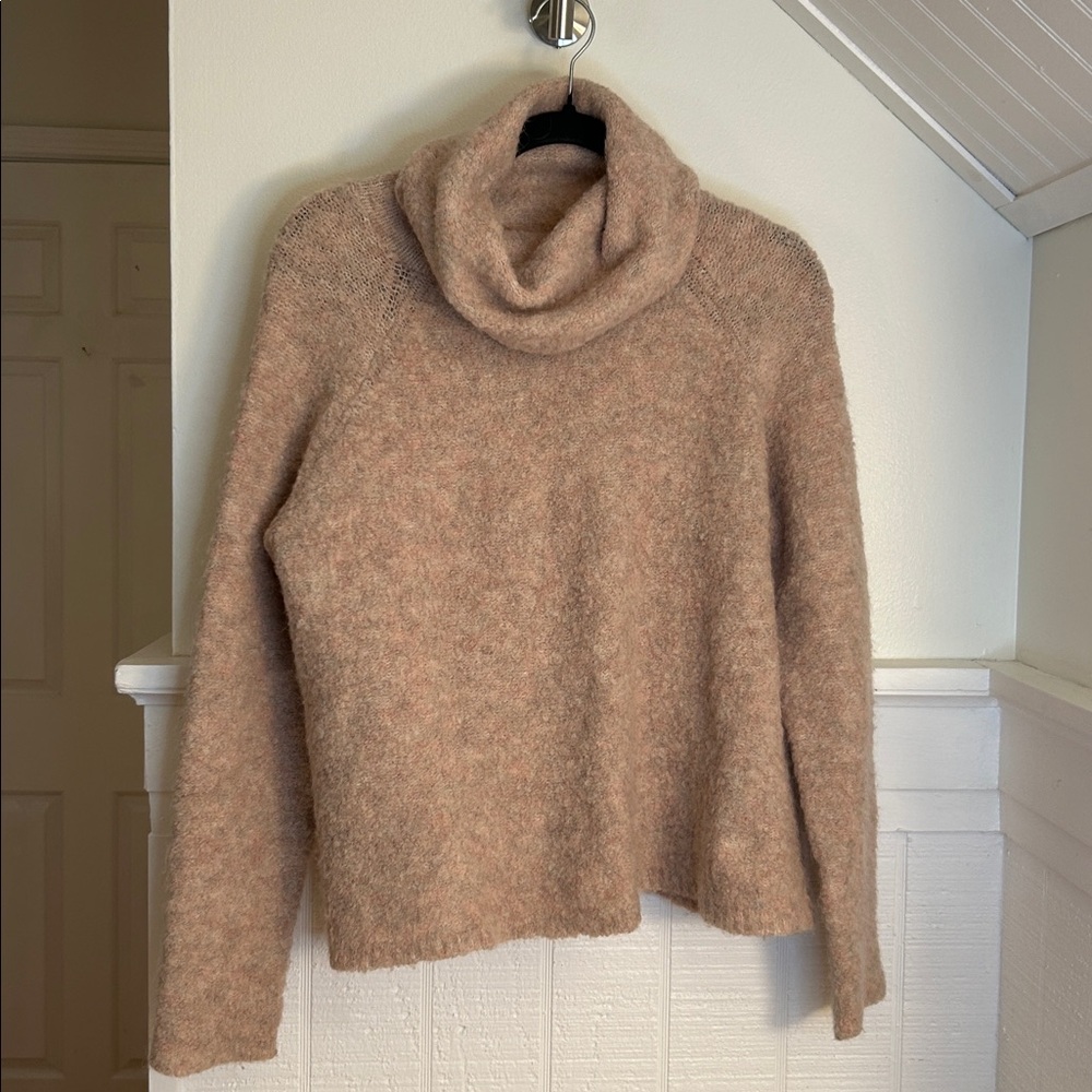 Madewell Light Pink Tan Wool Alpaca Blend Sweater size women’s small